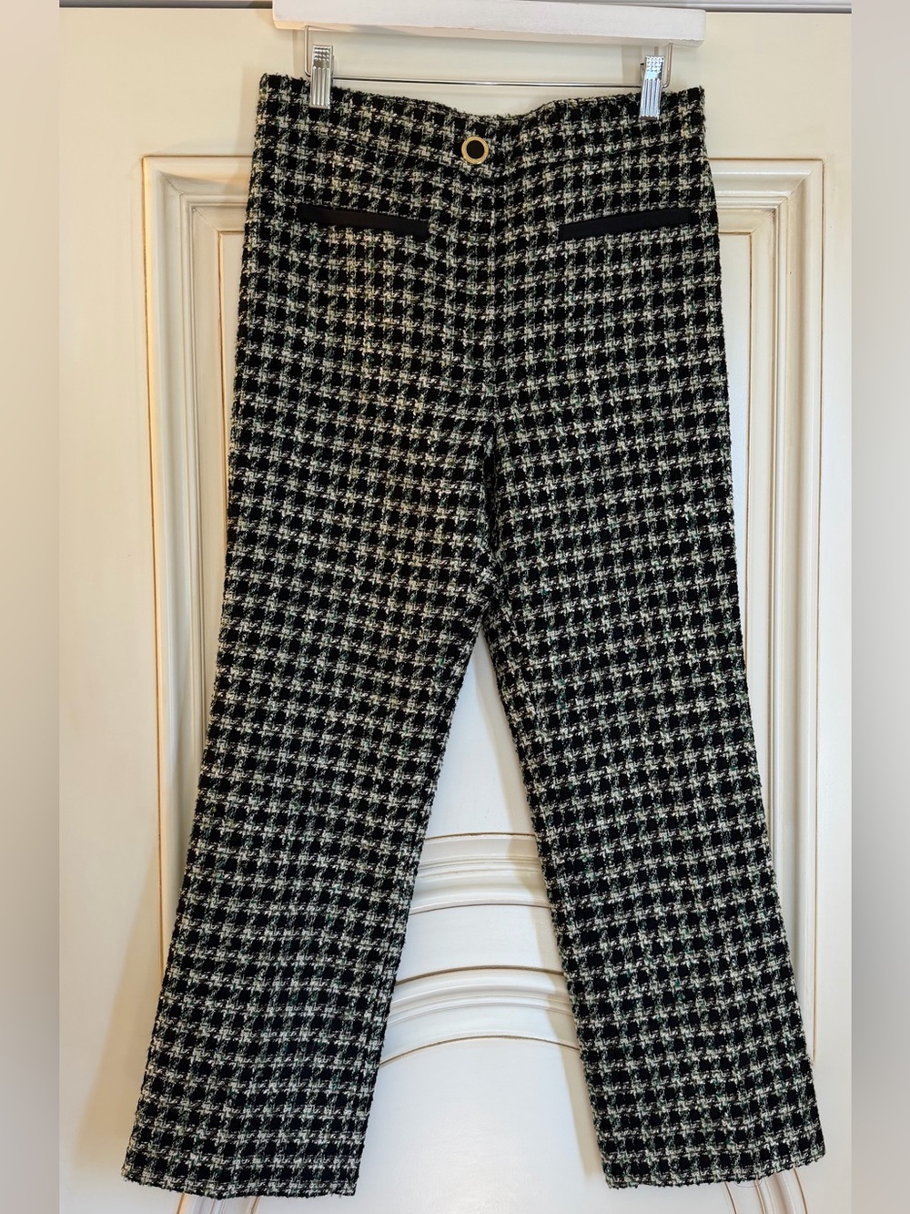 Zara Houndstooth Tweet Trousers